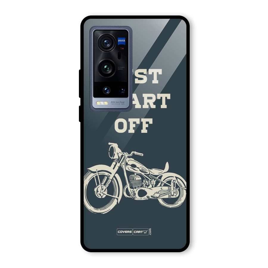 Just Start Off Glass Back Case for Vivo X60 Pro Plus