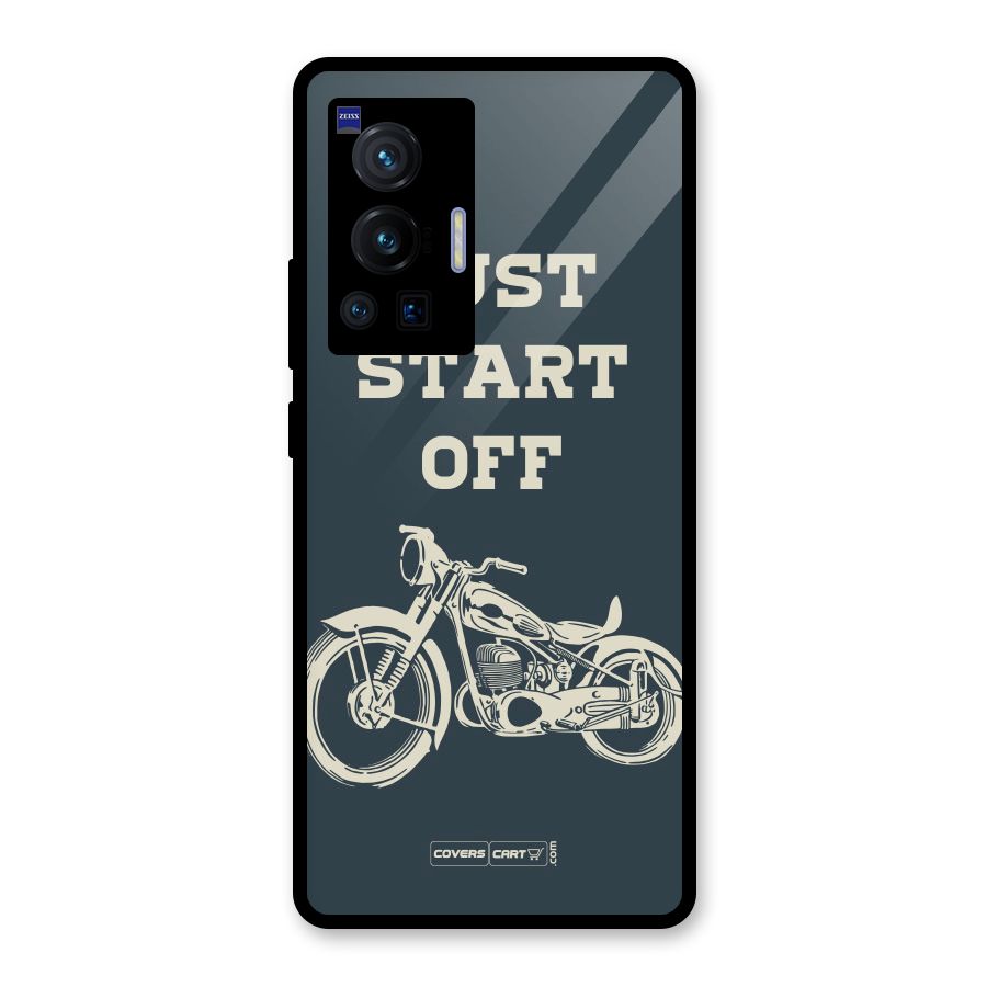 Just Start Off Glass Back Case for Vivo X70 Pro