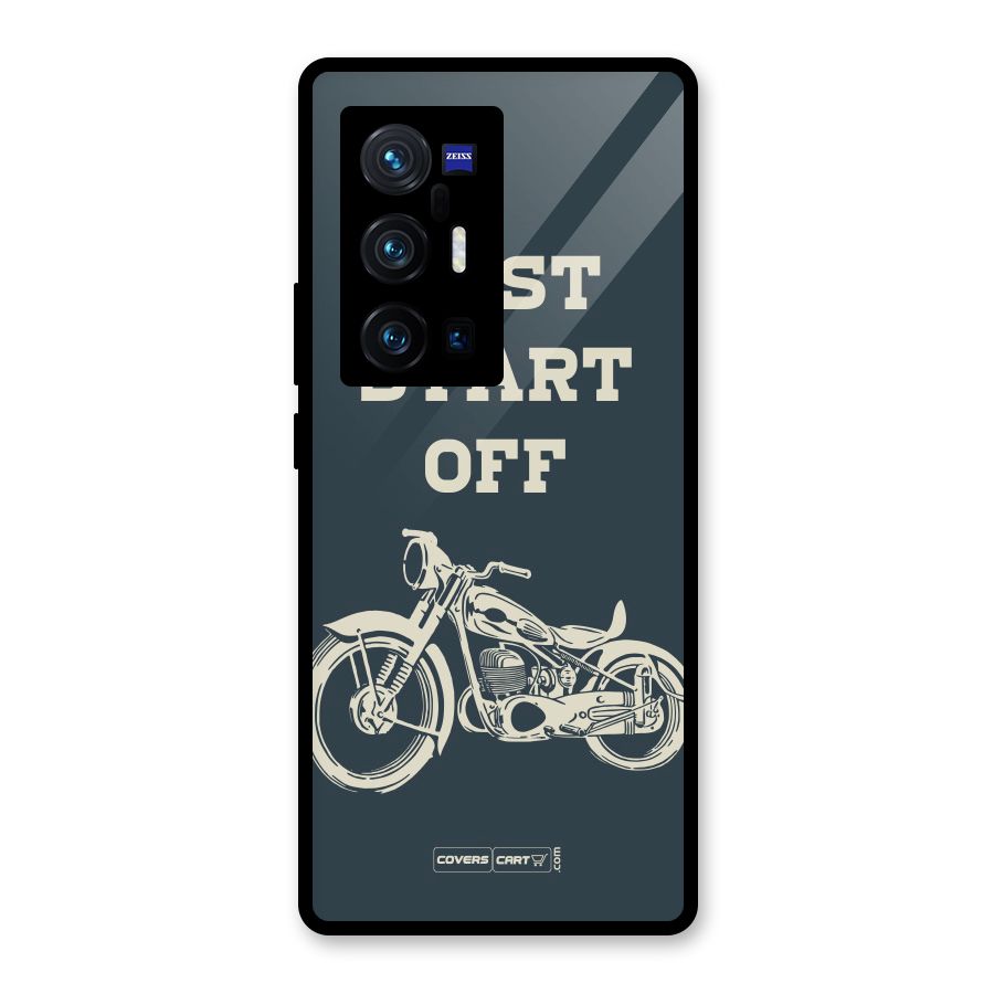 Just Start Off Glass Back Case for Vivo X70 Pro Plus