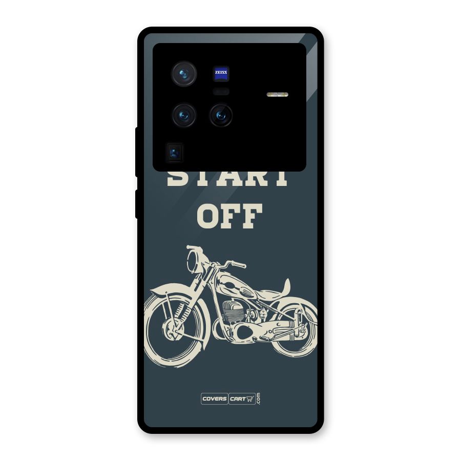 Just Start Off Glass Back Case for Vivo X80 Pro