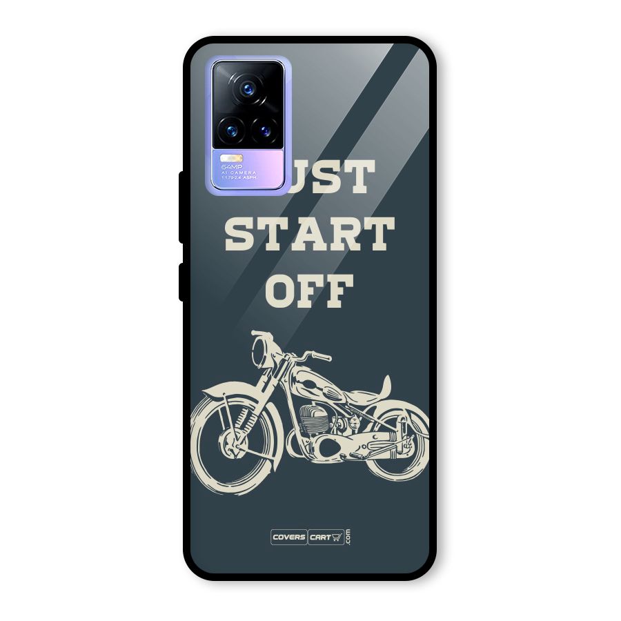 Just Start Off Glass Back Case for Vivo Y73