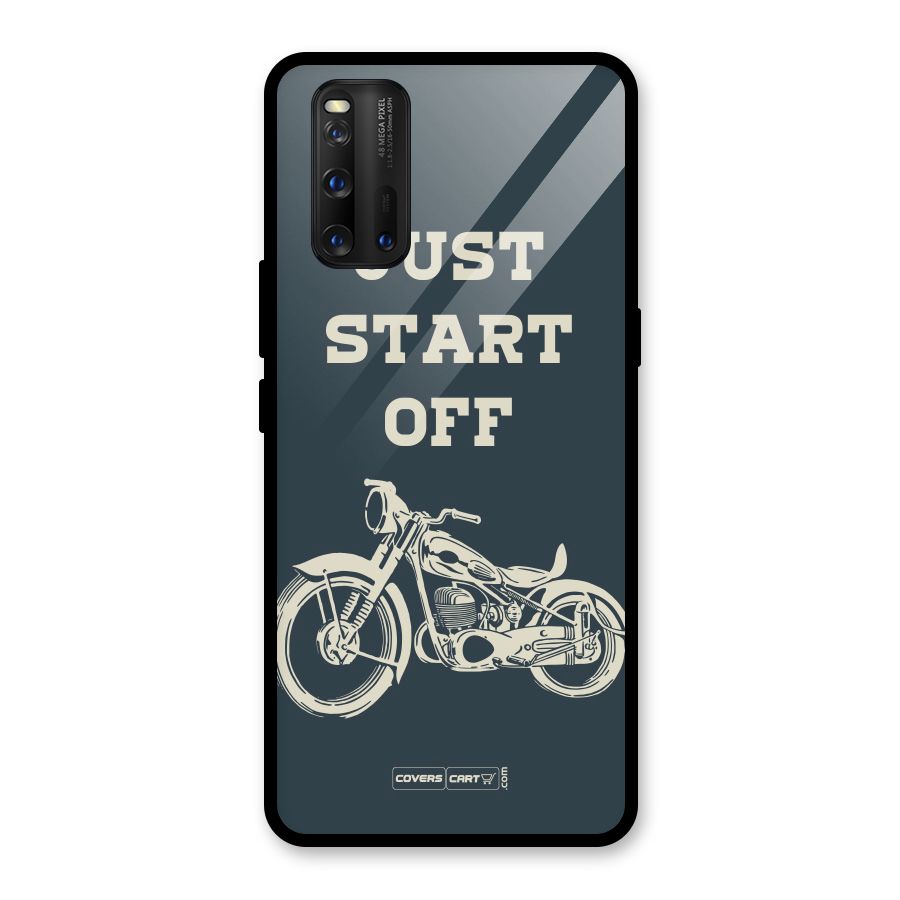 Just Start Off Glass Back Case for Vivo iQOO 3