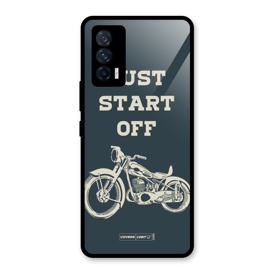 Just Start Off Glass Back Case for Vivo iQOO 7 5G