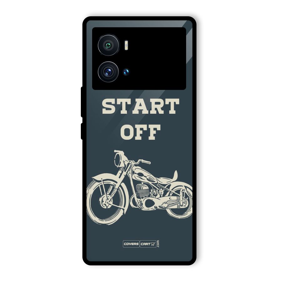 Just Start Off Glass Back Case for Vivo iQOO 9 Pro