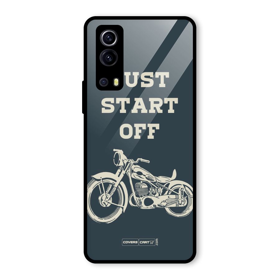 Just Start Off Glass Back Case for Vivo iQOO Z3