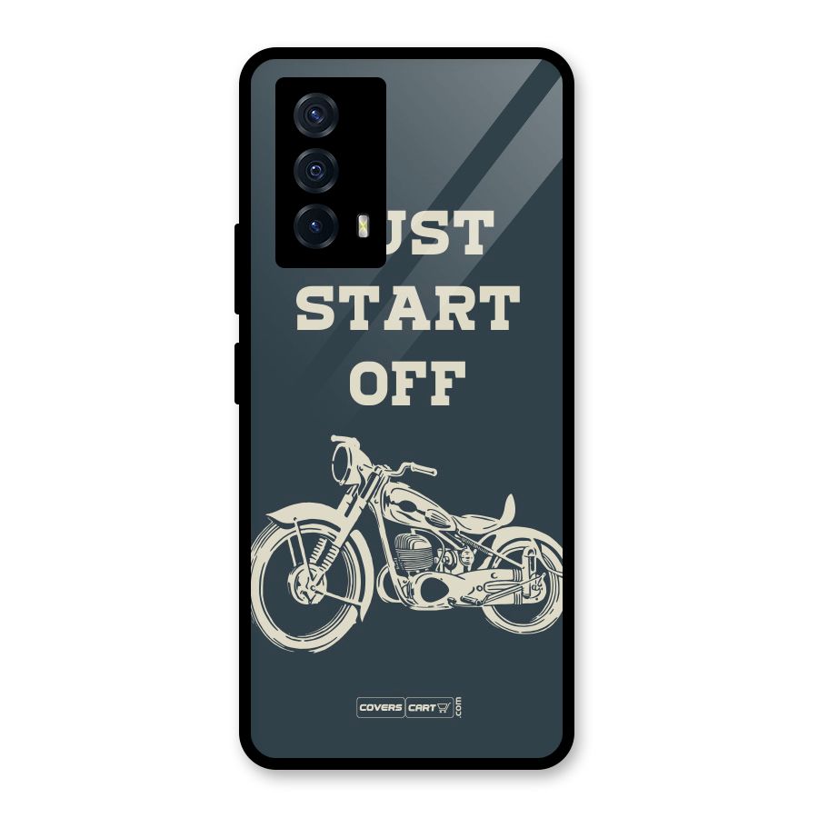 Just Start Off Glass Back Case for Vivo iQOO Z5