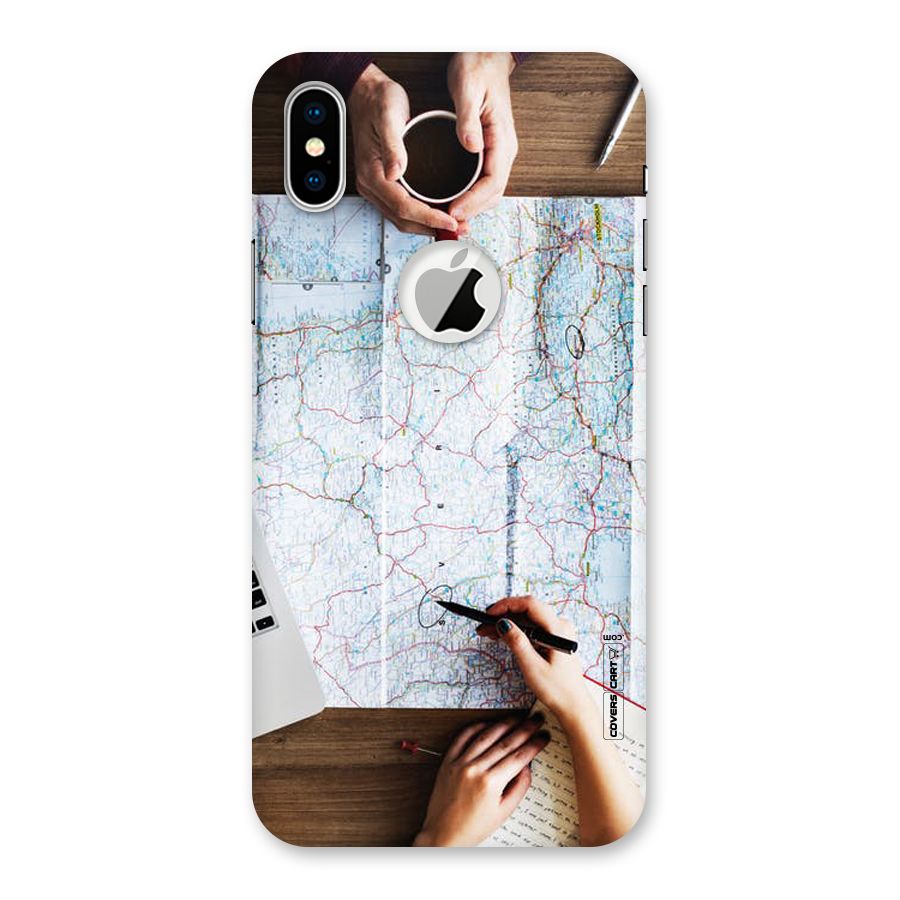 Just Travel Back Case for iPhone X Logo Cut