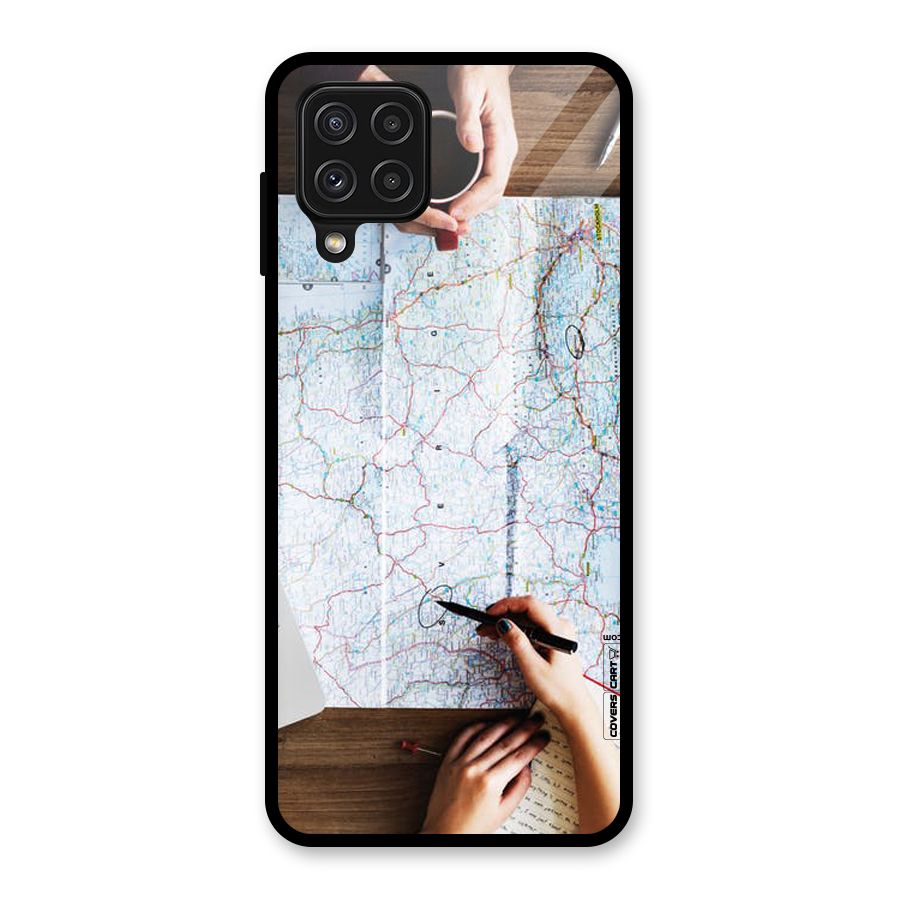 Just Travel Glass Back Case for Galaxy A22 4G