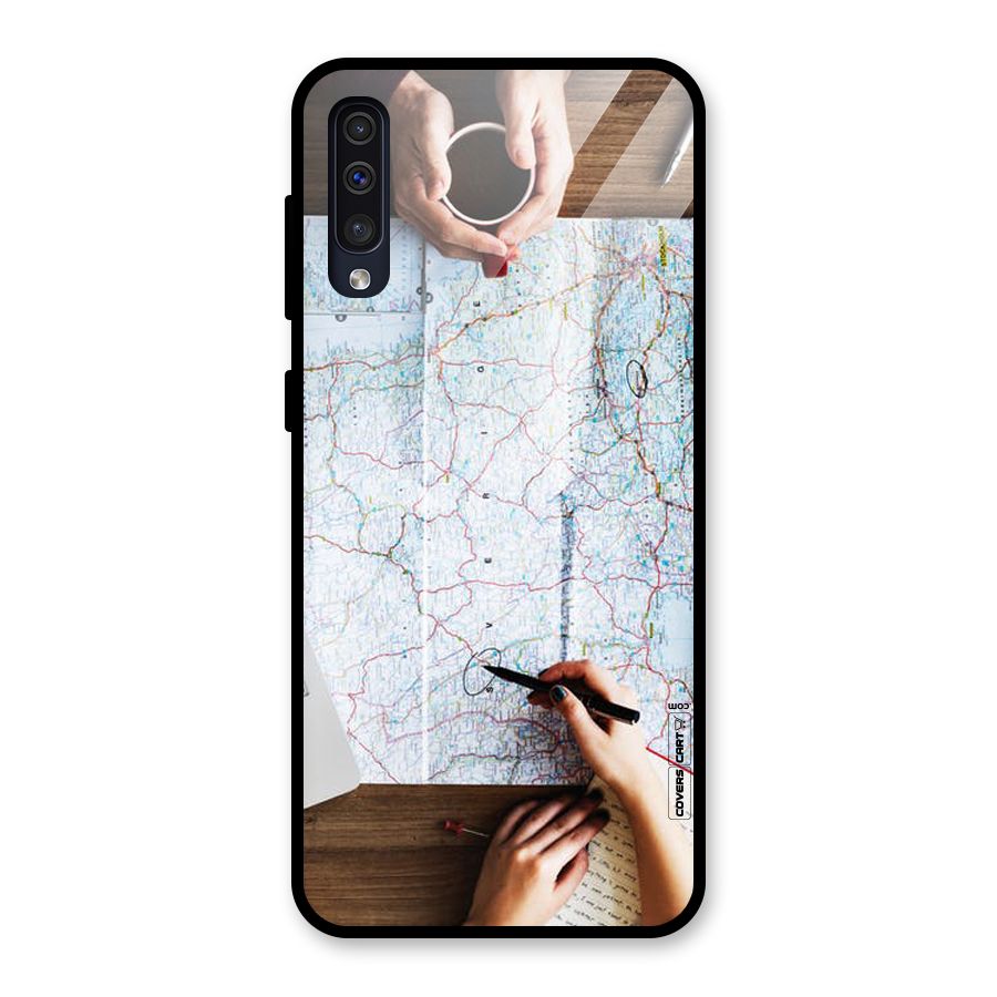 Just Travel Glass Back Case for Galaxy A30s