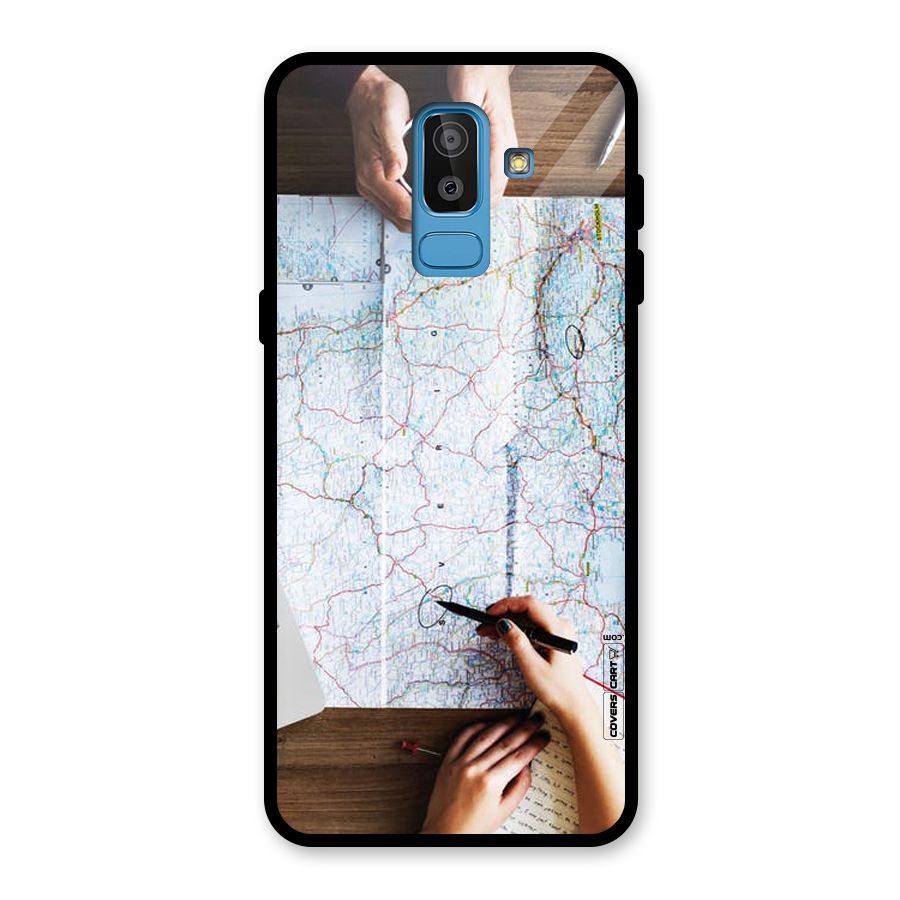 Just Travel Glass Back Case for Galaxy J8