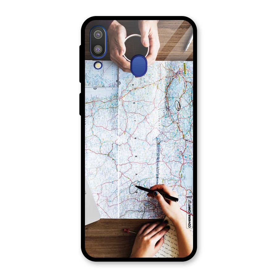 Just Travel Glass Back Case for Galaxy M20