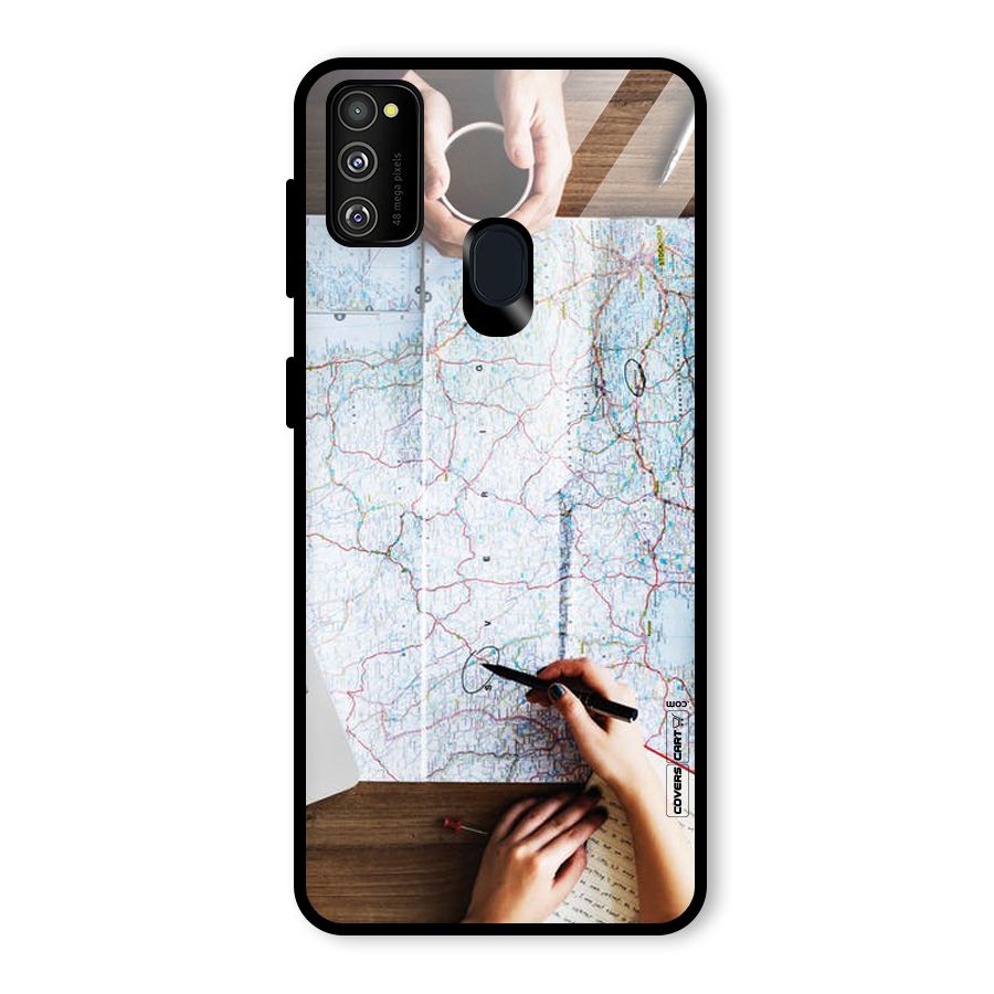 Just Travel Glass Back Case for Galaxy M30s