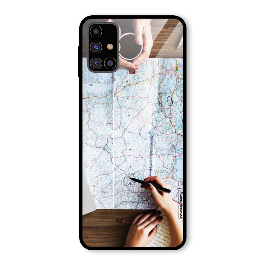 Just Travel Glass Back Case for Galaxy M31s