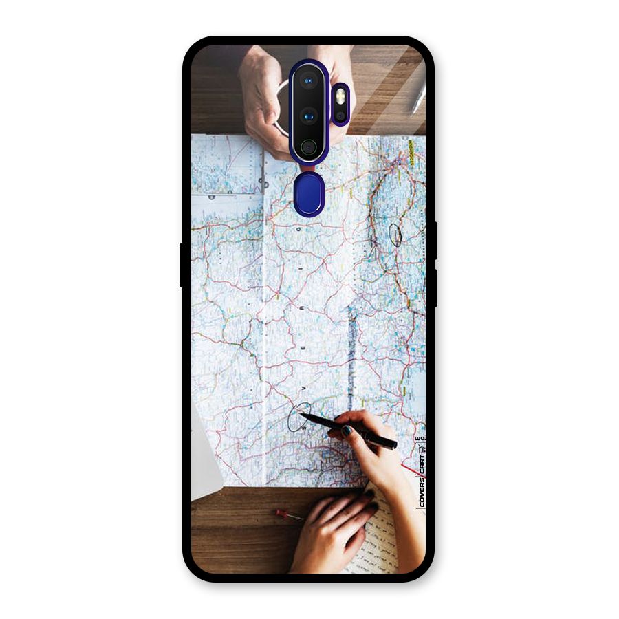Just Travel Glass Back Case for Oppo A9 (2020)