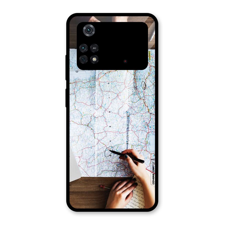 Just Travel Glass Back Case for Poco M4 Pro 4G