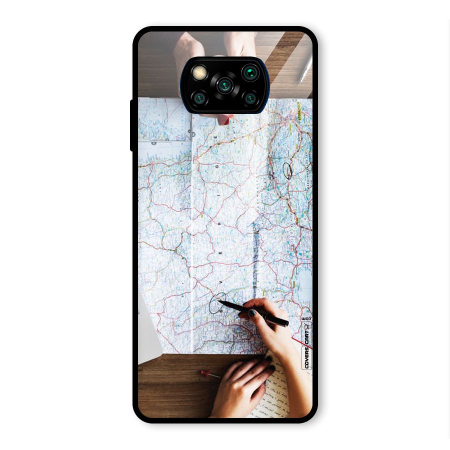 Just Travel Glass Back Case for Poco X3 Pro