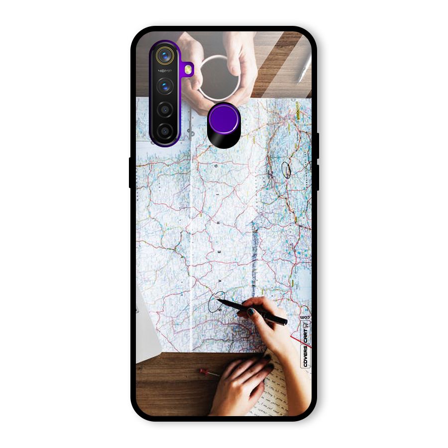 Just Travel Glass Back Case for Realme 5 Pro