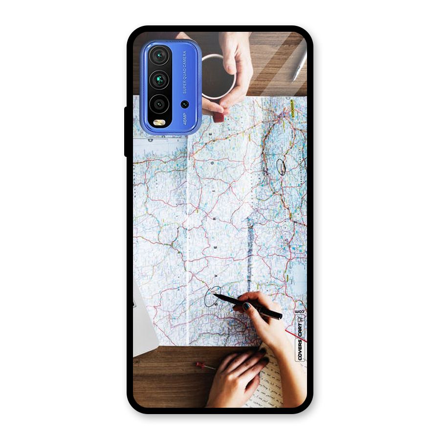 Just Travel Glass Back Case for Redmi 9 Power