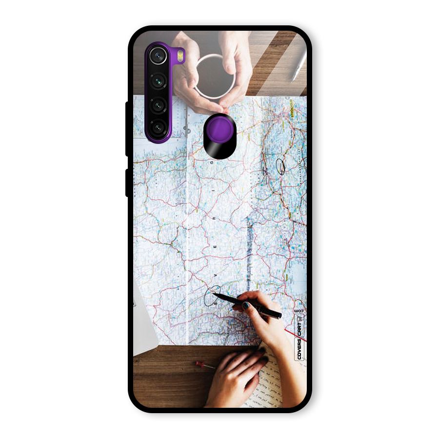Just Travel Glass Back Case for Redmi Note 8