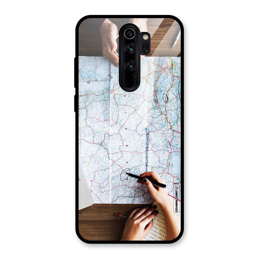 Just Travel Glass Back Case for Redmi Note 8 Pro