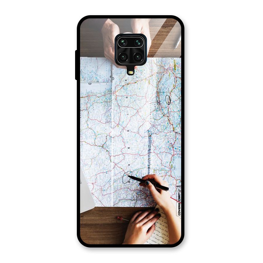 Just Travel Glass Back Case for Redmi Note 9 Pro Max