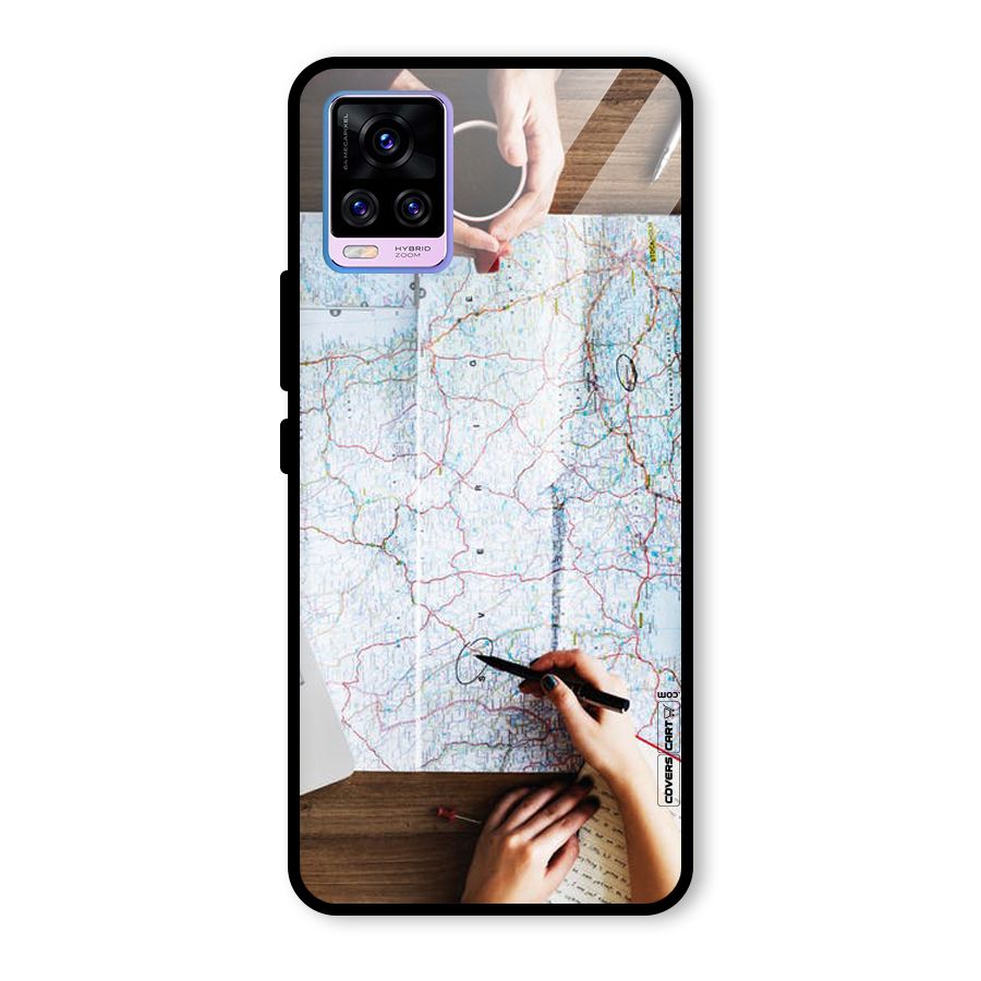 Just Travel Glass Back Case for Vivo V20 Pro