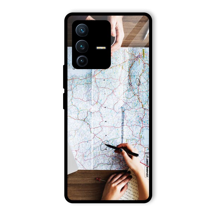 Just Travel Glass Back Case for Vivo V23 Pro