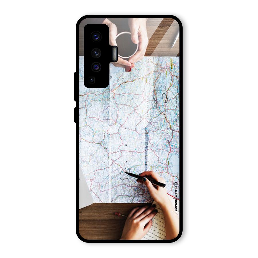 Just Travel Glass Back Case for Vivo X50