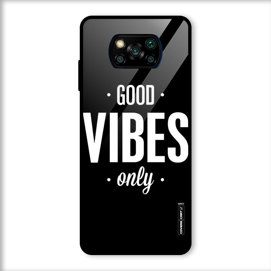 Just Vibes Glass Back Case for Poco X3