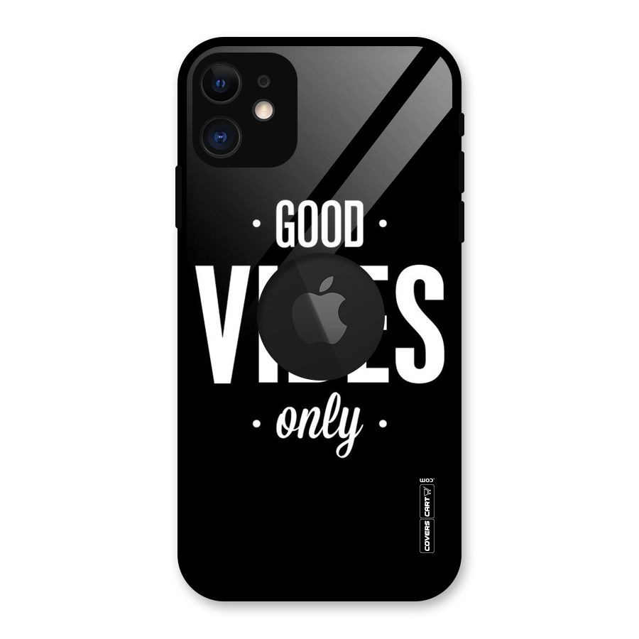 Just Vibes Glass Back Case for iPhone 11 Logo Cut