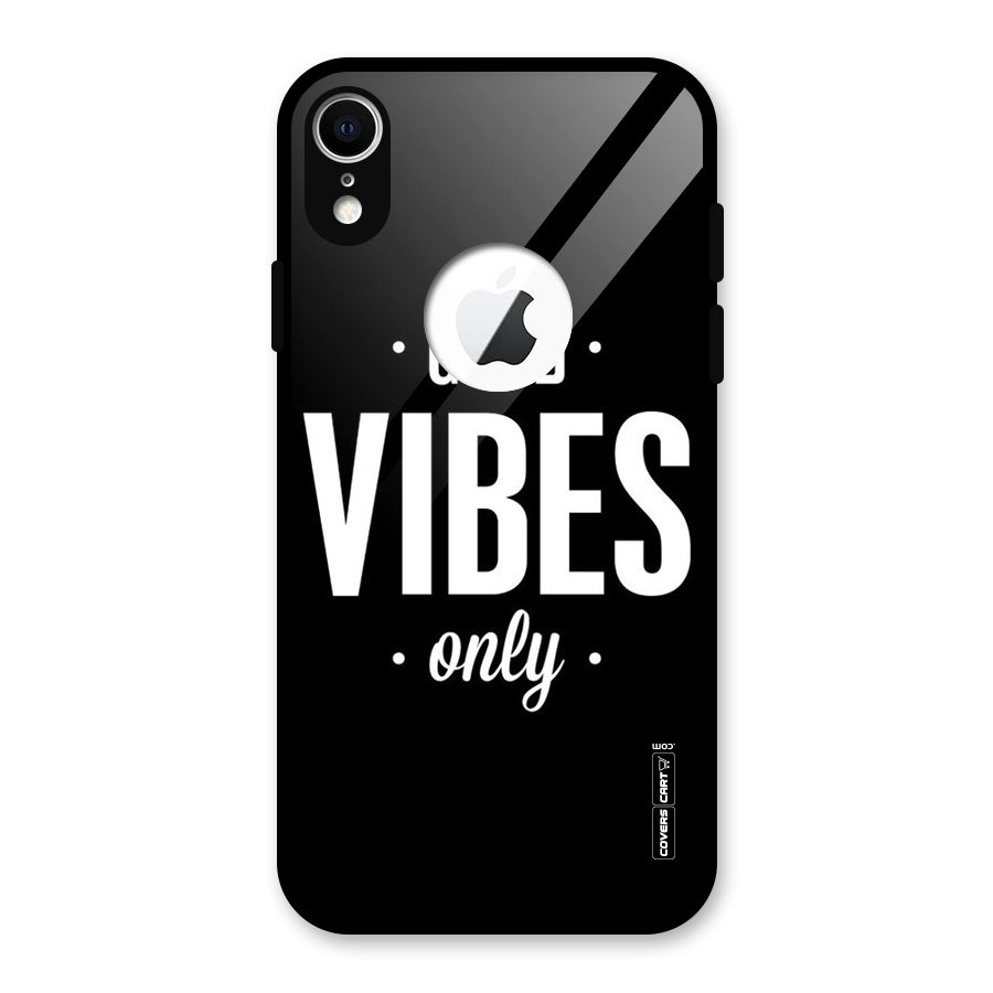 Just Vibes Glass Back Case for iPhone XR Logo Cut