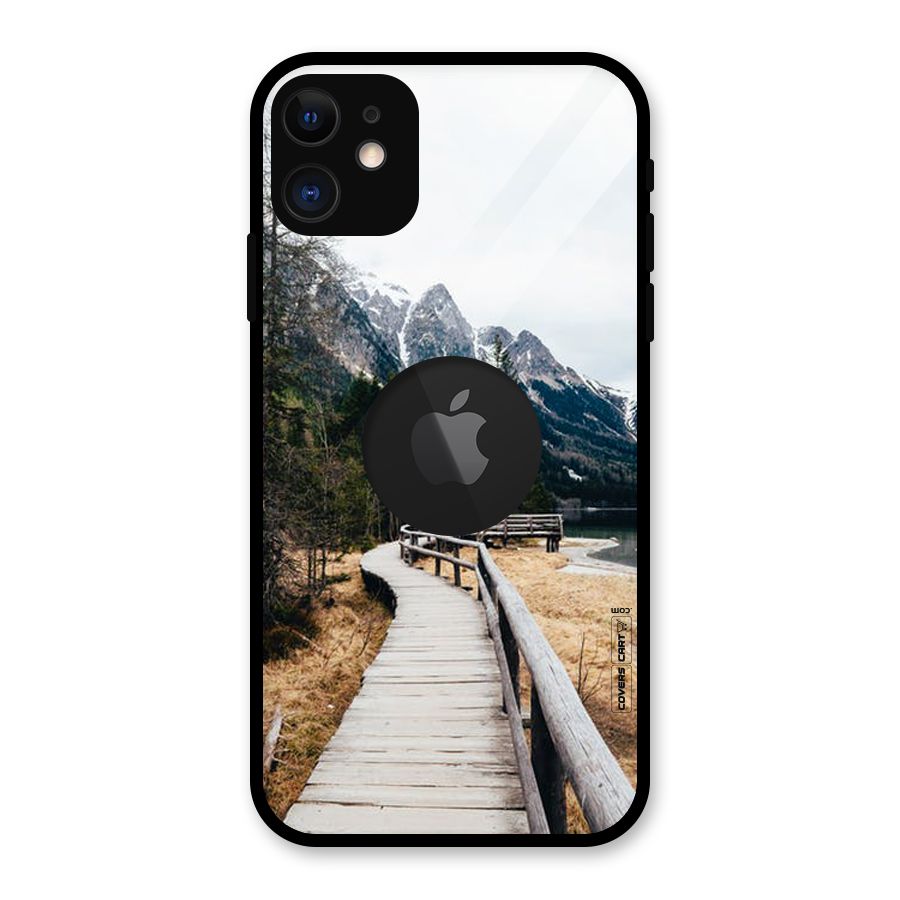 Just Wander Glass Back Case for iPhone 11 Logo Cut