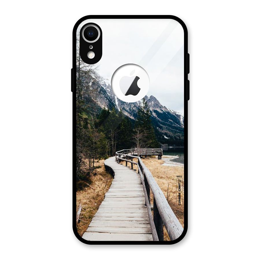 Just Wander Glass Back Case for iPhone XR Logo Cut