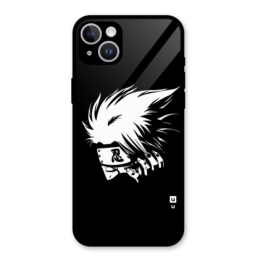 Kakashi Hatake Black Glass Back Case for iPhone 14 Plus