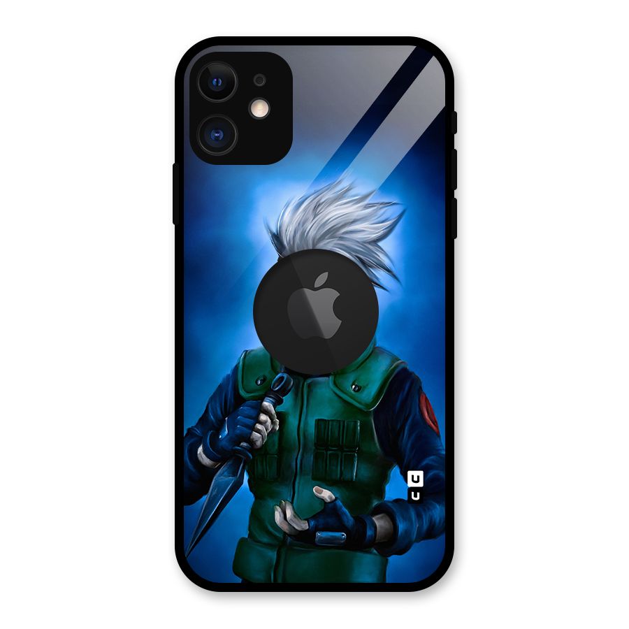 Kakashi Hatake Glass Back Case for iPhone 11 Logo Cut