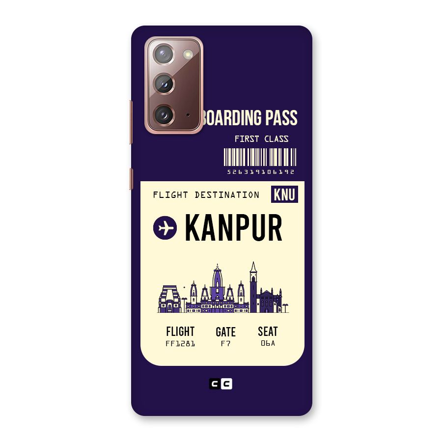 Kanpur Boarding Pass Back Case for Galaxy Note 20