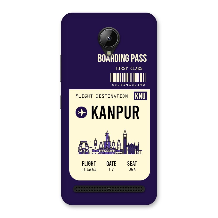 Kanpur Boarding Pass Back Case for Lenovo C2