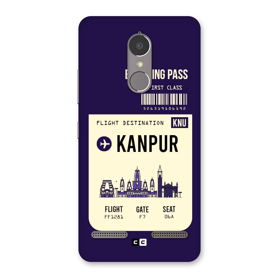 Kanpur Boarding Pass Back Case for Lenovo K6