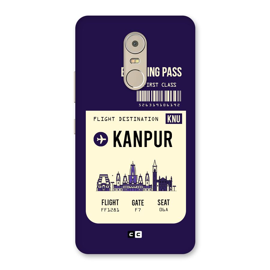 Kanpur Boarding Pass Back Case for Lenovo K6 Note