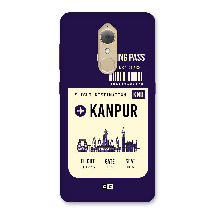 Kanpur Boarding Pass Back Case for Lenovo K8