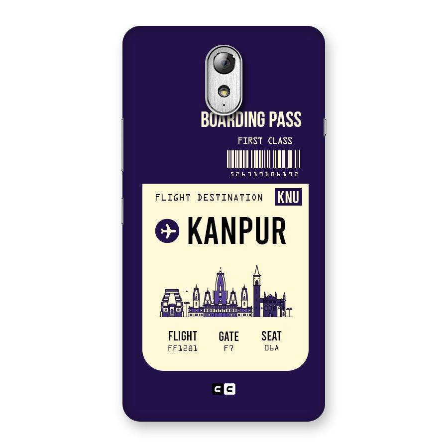 Kanpur Boarding Pass Back Case for Lenovo Vibe P1M