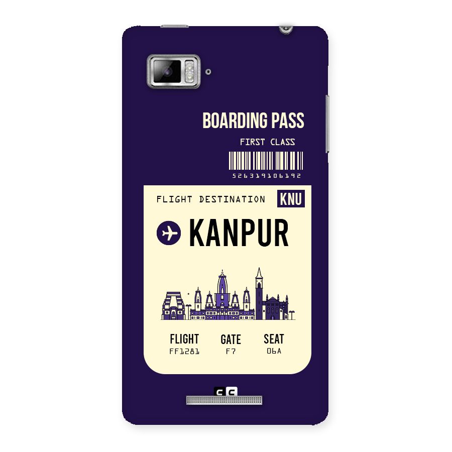 Kanpur Boarding Pass Back Case for Lenovo Vibe Z K910