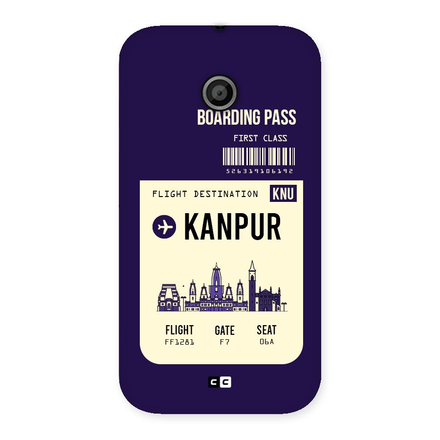 Kanpur Boarding Pass Back Case for Moto E