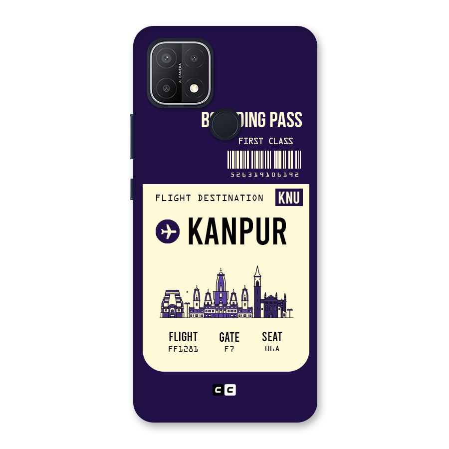 Kanpur Boarding Pass Back Case for Oppo A15s