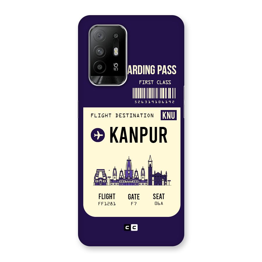 Kanpur Boarding Pass Back Case for Oppo F19 Pro Plus 5G