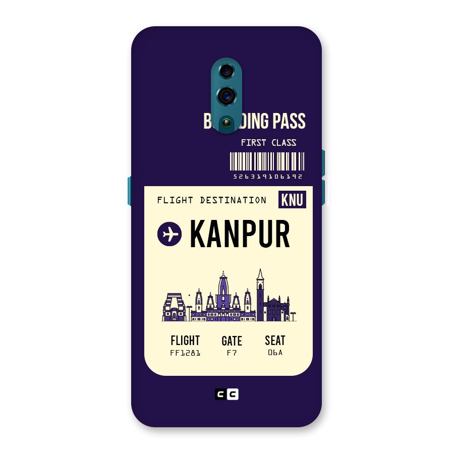Kanpur Boarding Pass Back Case for Oppo Reno