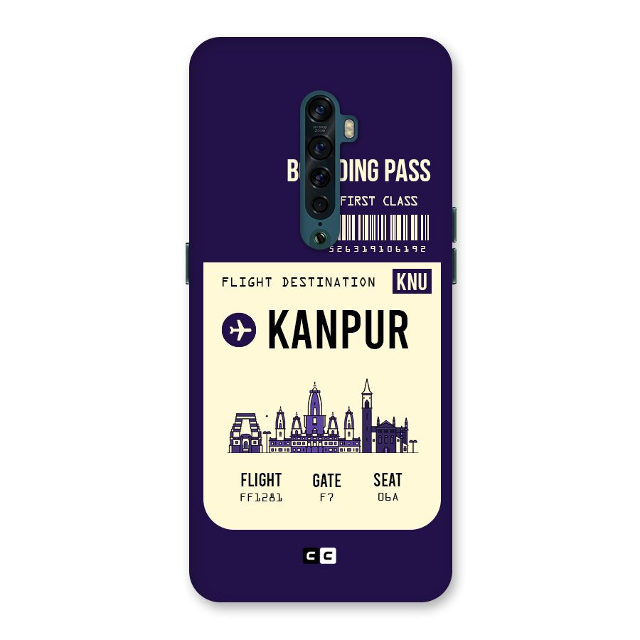 Kanpur Boarding Pass Back Case for Oppo Reno2