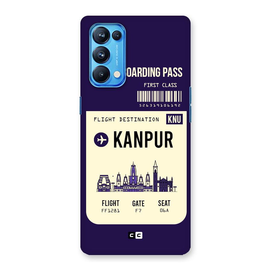 Kanpur Boarding Pass Back Case for Oppo Reno5 Pro 5G