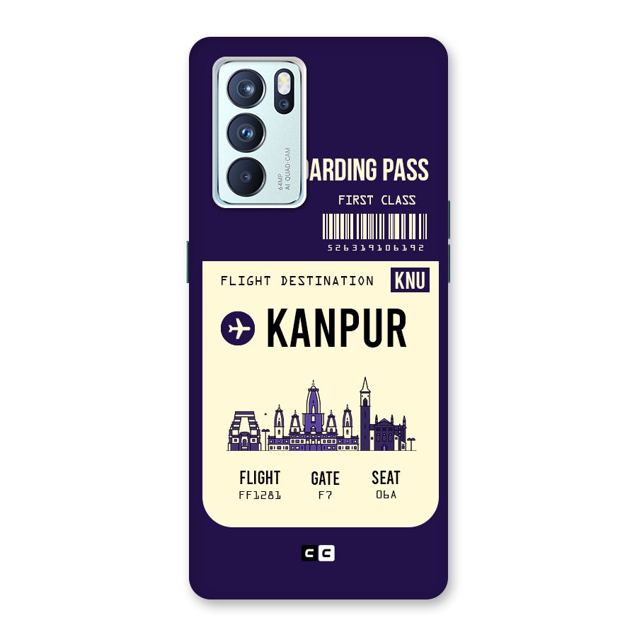 Kanpur Boarding Pass Back Case for Oppo Reno6 Pro 5G