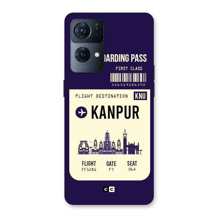 Kanpur Boarding Pass Back Case for Oppo Reno7 Pro 5G